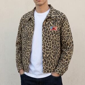 Supreme Toy Machine Harrington Animal Print Leopard Cotton Twill Jacket, size S
